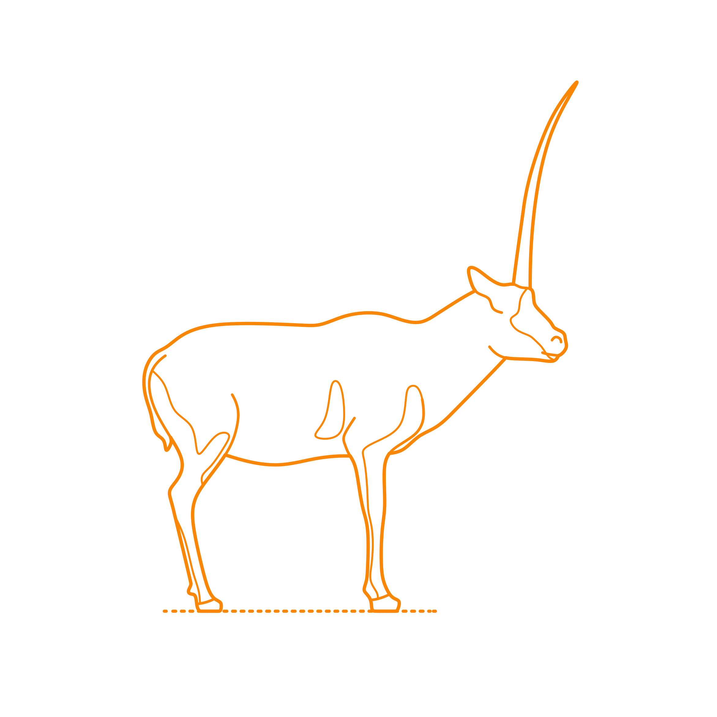 Animals Caprids Tibetan Antelope Outline Svg Vector Free Vectors